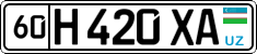 License plate of Uzbekistan, Private owners