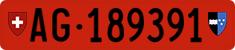 License plate of Switzerland, Cars