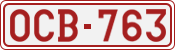 License plate of Belgium, 1951 year system