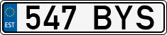License plate of Estonia, Regular car plates