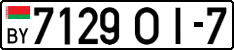License plate Belarus, Cars (2004)