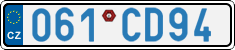 License plate of the Czech Republic, Diplomatic