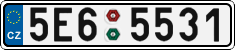 License plate of the Czech Republic, Cars (2001)