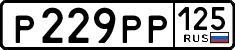 License plate Russia, Cars