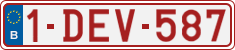 License plate of Belgium, Regular plates (2010)