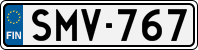 License plate of Finland, Cars
