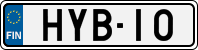 License plate of Finland, Cars