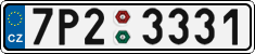 License plate of the Czech Republic, Cars (2001)