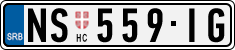 License plate of Serbia, Cars
