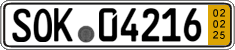 German license plate, Short-term transit plates