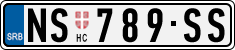 License plate of Serbia, Cars
