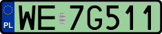License plates of Poland, Electric vehicles