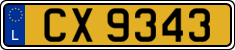 License plate of Luxembourg, 2003 year system