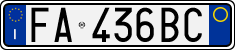 License plate of Italy, Cars (1994 year series)