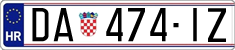 License plate of Croatia, Regular plates