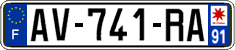 French license plate, SIV (ordinary)