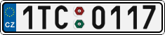 License plate of the Czech Republic, Cars (2001)