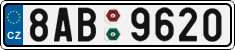 License plate of the Czech Republic, Cars (2001)