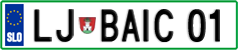 License plate of Slovenia, Vanity Plates