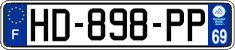 French license plate, SIV (ordinary)