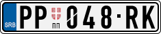 License plate of Serbia, Cars