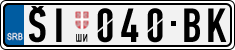 License plate of Serbia, Cars
