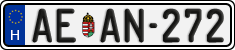 license plates of Hungary, Regular plates (2022)