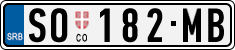 License plate of Serbia, Cars
