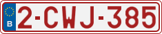 License plate of Belgium, Regular plates (2010)