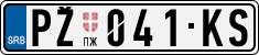 License plate of Serbia, Cars