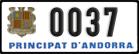 License plate of Andorra, Cars (1234(5))