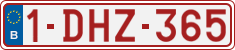 License plate of Belgium, Regular plates (2010)