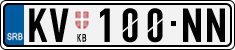 License plate of Serbia, Cars