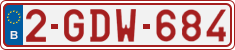 License plate of Belgium, Regular plates (2010)