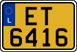 License plate of Luxembourg, 2003 year system