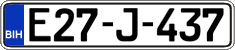 License plate of Bosnia and Herzegovina, Regular plates