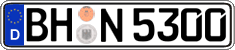 German license plate, Regular plates
