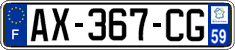 French license plate, SIV (ordinary)