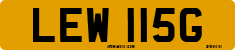 License plate of the United Kingdom, 1963 year system