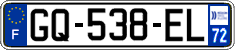 French license plate, SIV (ordinary)