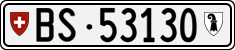 License plate of Switzerland, Cars