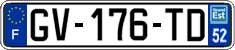 French license plate, SIV (ordinary)