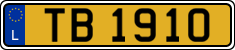 License plate of Luxembourg, 2003 year system