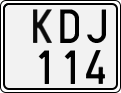 License plate of Sweden, Regular plates