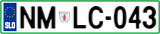 License plate of Slovenia, Cars