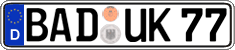 German license plate, Regular plates
