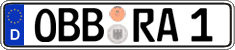 German license plate, Regular plates