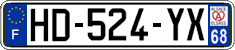 French license plate, SIV (ordinary)