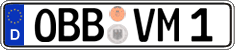 German license plate, Regular plates