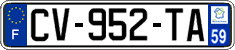 French license plate, SIV (ordinary)